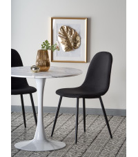 DENVER stół, blat - biały marmur, noga - biały (3p1szt)