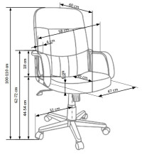 DENZEL fotel pracowniczy czarny