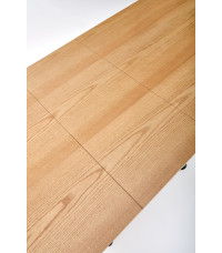 DERRICK stół rozkładany dąb naturalny / czarny (2p1szt)