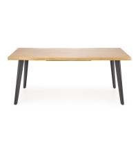 DICKSON 2 stół rozkładany 150-210/90 cm, blat - naturalny, nogi - czarny (2p1szt)