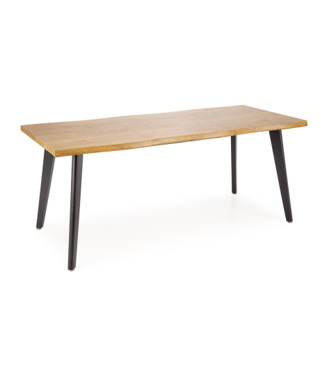 DICKSON 2 stół rozkładany 150-210/90 cm, blat - naturalny, nogi - czarny (2p1szt)