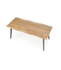 DICKSON 2 stół rozkładany 150-210/90 cm, blat - naturalny, nogi - czarny (2p1szt)