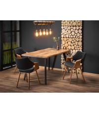 DICKSON stół rozkładany 120-180/80 cm, blat - naturalny, nogi - czarny (2p1szt)