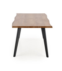 DICKSON stół rozkładany 120-180/80 cm, blat - naturalny, nogi - czarny (2p1szt)