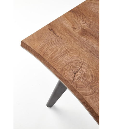DICKSON stół rozkładany 120-180/80 cm, blat - naturalny, nogi - czarny (2p1szt)