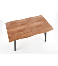DICKSON stół rozkładany 120-180/80 cm, blat - naturalny, nogi - czarny (2p1szt)