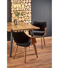 DICKSON stół rozkładany 120-180/80 cm, blat - naturalny, nogi - czarny (2p1szt)