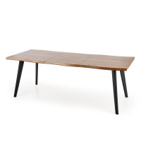 DICKSON stół rozkładany 150-210/90 cm, blat - naturalny, nogi - czarny (2p1szt)