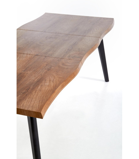 DICKSON stół rozkładany 150-210/90 cm, blat - naturalny, nogi - czarny (2p1szt)