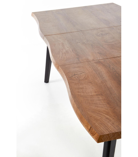 DICKSON stół rozkładany 150-210/90 cm, blat - naturalny, nogi - czarny (2p1szt)