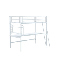 DOLCE łóżko piętrowe z biurkiem i organizerem, biały (3p1szt)