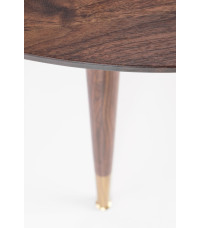 DOMENICO stół blat - orzech, nogi - orzech / złoty (2p1szt)