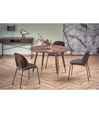 DOMENICO stół blat - orzech, nogi - orzech / złoty (2p1szt)