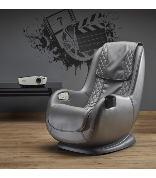 DOPIO fotel wypoczynkowy z funkcją masażu popielaty