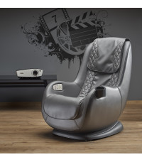 DOPIO fotel wypoczynkowy z funkcją masażu popielaty