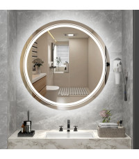 DOVER 60 lustro ścienne łazienkowe, srebrny (1p1szt)