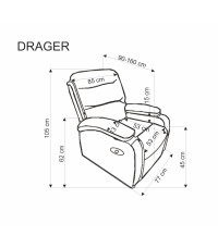 DRAGER fotel wypoczynkowy popielaty (1p1szt)