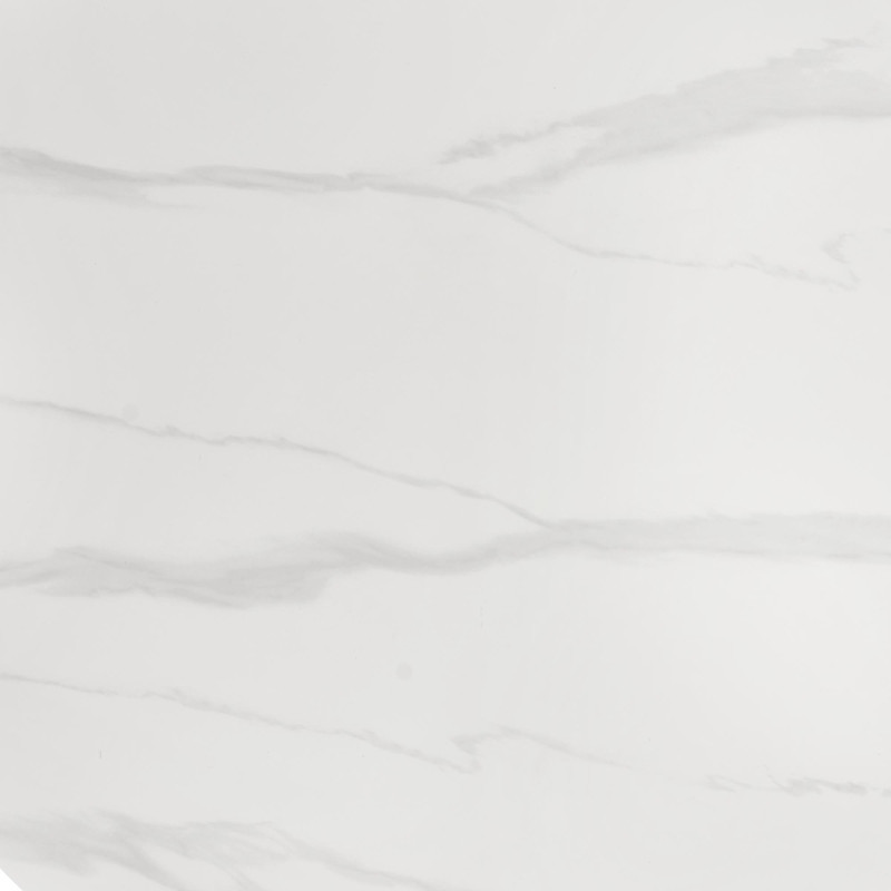 EDGAR 2 stół okrągły, blat - biały marmur, nogi - czarny (2p1szt)