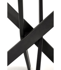 EDGAR 2 stół okrągły, blat - biały marmur, nogi - czarny (2p1szt)