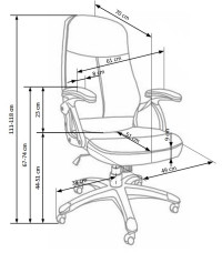 EDISON fotel gabinetowy czarny