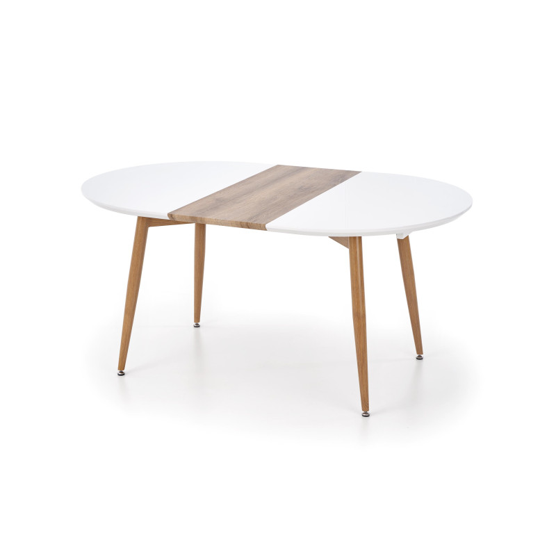 EDWARD stół rozkładany dąb miodowy / biały nogi: dąb miodowy (2p1szt)