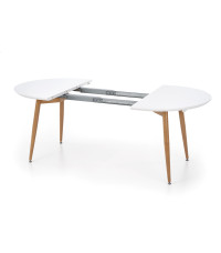 EDWARD stół rozkładany dąb miodowy / biały nogi: dąb miodowy (2p1szt)