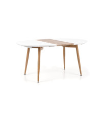 EDWARD stół rozkładany biały / dąb san remo (2p1szt)