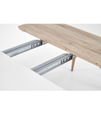 EDWARD stół rozkładany biały / dąb san remo (2p1szt)