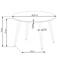 EMBOS stół czarny / złoty (2p1szt)