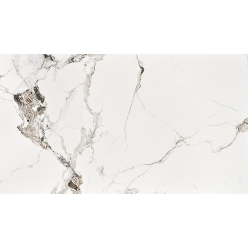 EMILIO 120 stół blat - biały marmur, nogi - czarny (2p1szt)