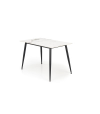 EMILIO 120 stół blat - biały marmur, nogi - czarny (2p1szt)