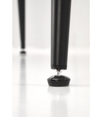 EMILIO 120 stół blat - biały marmur, nogi - czarny (2p1szt)