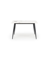 EMILIO 120 stół blat - biały marmur, nogi - czarny (2p1szt)