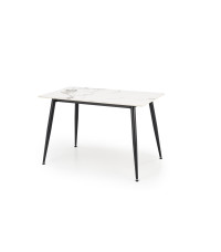 EMILIO 120 stół blat - biały marmur, nogi - czarny (2p1szt)