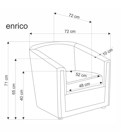 ENRICO fotel wypoczynkowy, zielony (1p1szt)