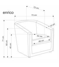 ENRICO fotel wypoczynkowy, zielony (1p1szt)