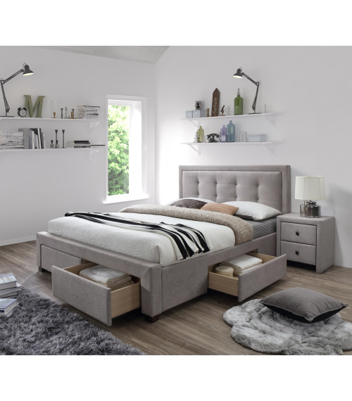 EVORA łóżko beżowy (6p1szt)