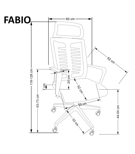 FABIO fotel gabinetowy czarny (1P1SZT)