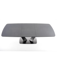 FANGOR stół rozkładany, blat - ciemny popiel, podstawa - czarny (3p1szt)