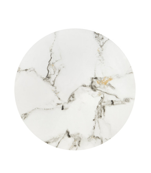 FATIMA zestaw 2 ław, biały marmur / czarny (1p1szt)