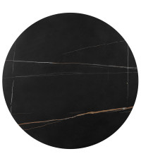 FATIMA zestaw 2 ław, czarny marmur / złoty (1p1szt)