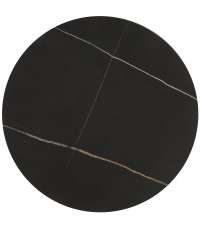 FATIMA zestaw 2 ław, czarny marmur / złoty (1p1szt)