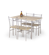 FAUST zestaw stół + 4 krzesła dąb sonoma (1p1kpl)