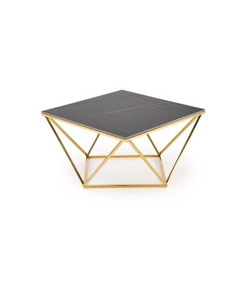 FELICIA ława stelaż - złoty, blat - czarny marmur (2p1szt)