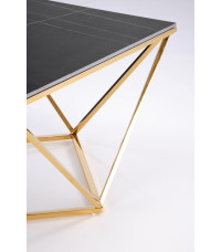 FELICIA ława stelaż - złoty, blat - czarny marmur (2p1szt)