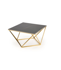 FELICIA ława stelaż - złoty, blat - czarny marmur (2p1szt)