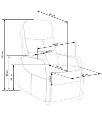 FELIPE 2 fotel wypoczynkowy ciemny zielony (2p1szt)