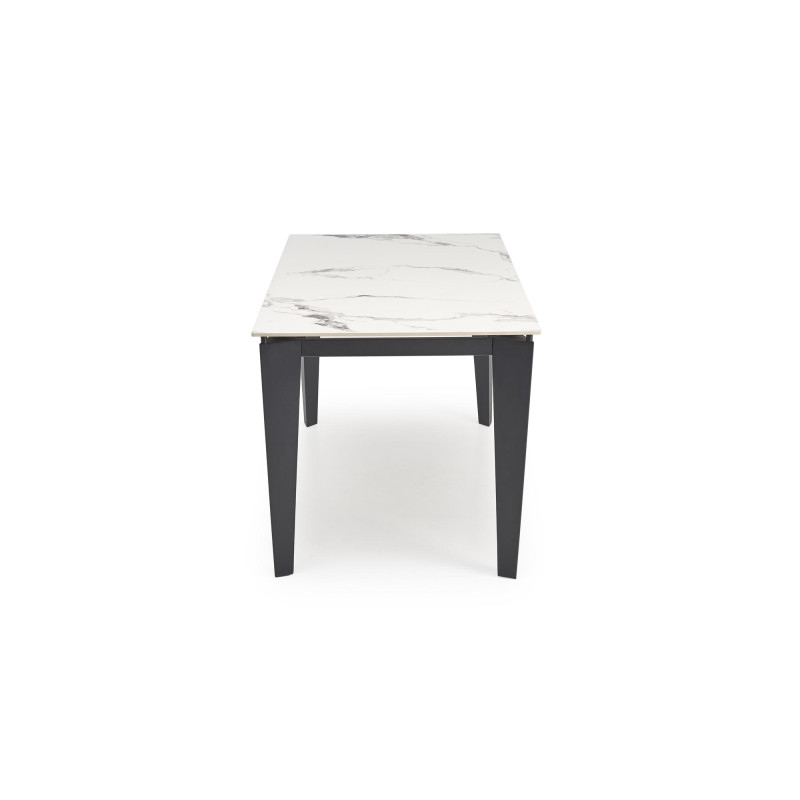 FELIX stół rozkładany, blat - biały marmur, nogi - czarny (2p1szt)