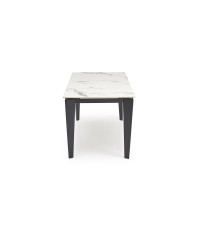 FELIX stół rozkładany, blat - biały marmur, nogi - czarny (2p1szt)