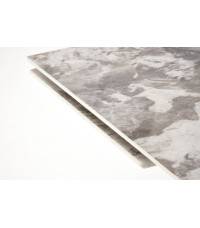 FERNANDO stół rozkładany, blat - biały marmur, nogi - czarny (3p1szt)